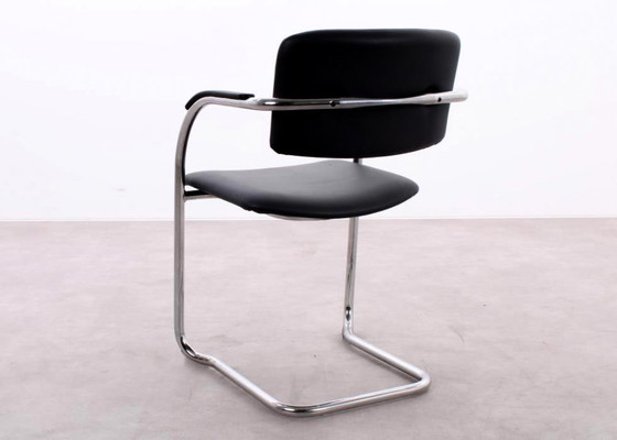 Image 1 of 4x Sedia da conferenza Lande Cole nera