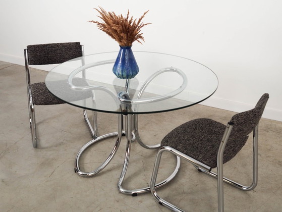 Image 1 of Mesa de cristal, diseño italiano, década de 1970, fabricada por Gastone Rinaldi.
