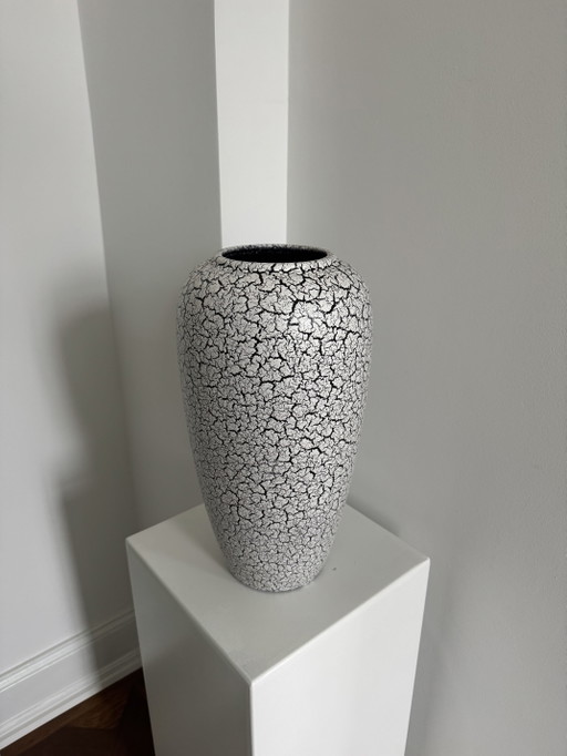 Vase de sol XXL, 41 cm de haut, Jasba, Lava, grand vase, milieu du XXe siècle