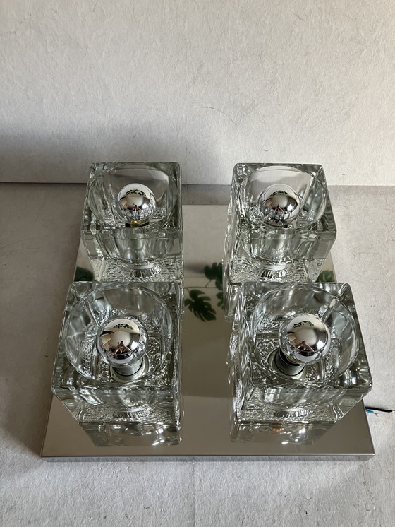 Image 1 of Peill & Putzler Plafonnier Ice cue lampe design vintage