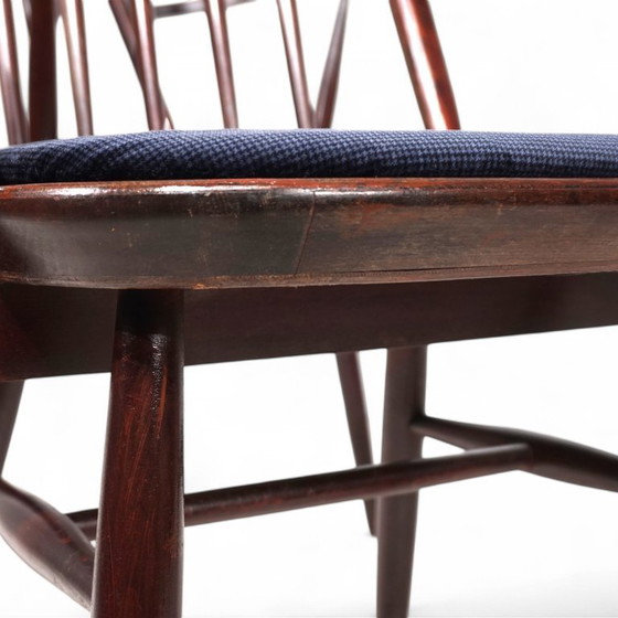 Image 1 of Set of 4 Windsor chairs, mahogany, 1960