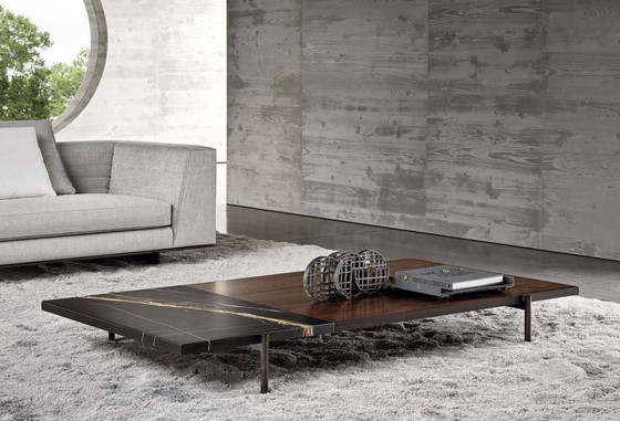 Image 1 of Minotti Superquadra coffeetable 122x128cm Sahara Noir Marmer Palisander