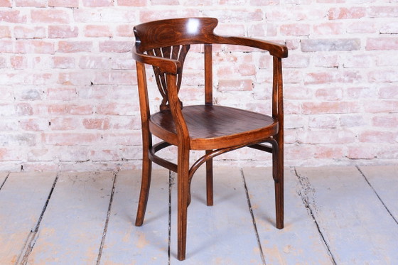 Sillón Art Decó Restaurado, de Fischel, Haya, Pulido Renovado, Eslovaquia, Años 1900 – Sillones, Wood (photo 2 of 10)