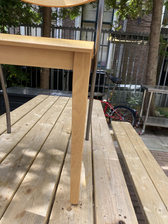 Image 1 of 4 Tina Christensen vintage plywood bended back stoel