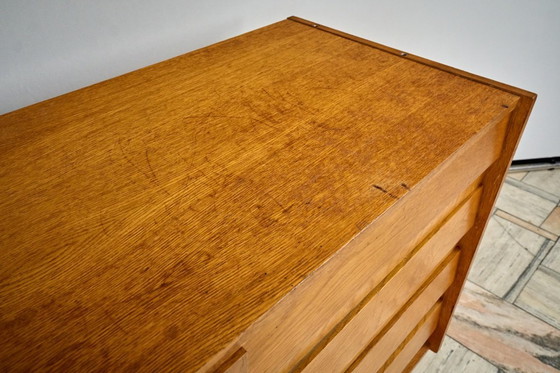 Image 1 of Credenza vintage in quercia di Jiří Jiroutek, anni '60, Cecoslovacchia
