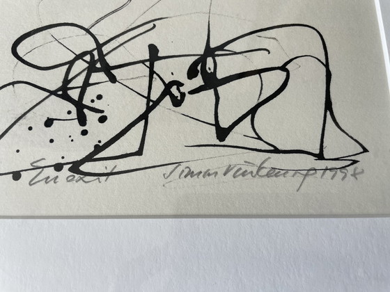 Image 1 of Simon Vinkenoog sus bocetos al óleo Shrewd subterfuge y En Exil