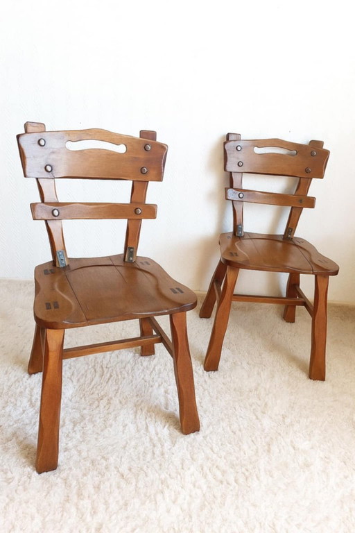 2x Chaises Brutalistes Style Ranch