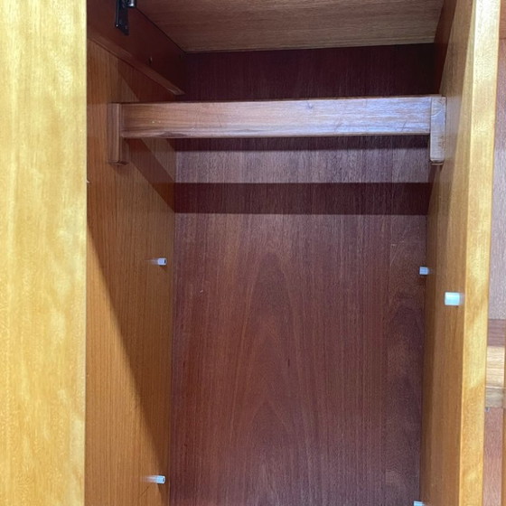 Image 1 of Sleek vintage mid-century 3D wardrobe, detachable with hanging and shelving