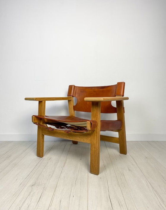 Image 1 of Chaise espagnole en chêne par Børge Mogensen pour Fredericia 50s