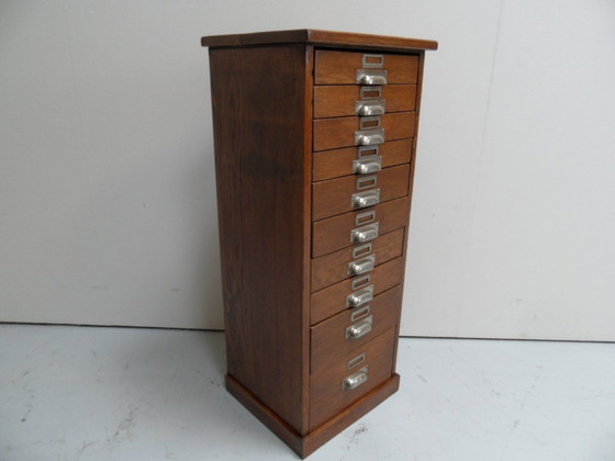 Mobile archivio vintage in rovere con cassetti – Cassettiere, Wood (photo 3 of 14)