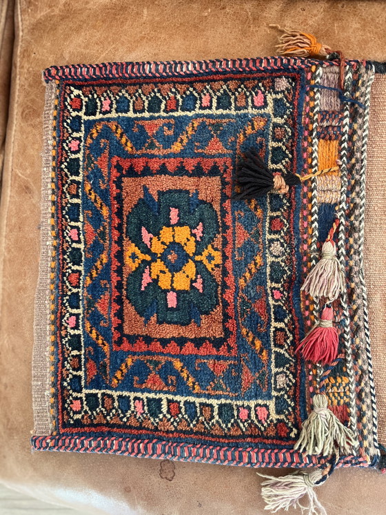 Image 1 of Antike persische Kameltasche (Khorjin) – handgewebte Wolle – ca. 1900–1930