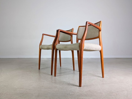 Image 1 of Set van 2 Niels Moller fauteuils JL Møller Møbelfabrik model 80