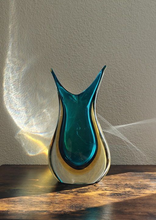 Murano Sommerso Italy design vase