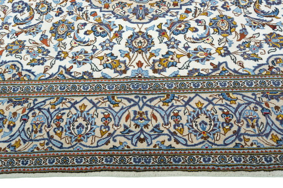 Image 1 of Handgeknoopt Kashan kurk - 317 x 195 cm - Beige