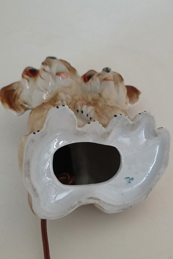 Image 1 of Lampada a forma di cane in porcellana anni '50