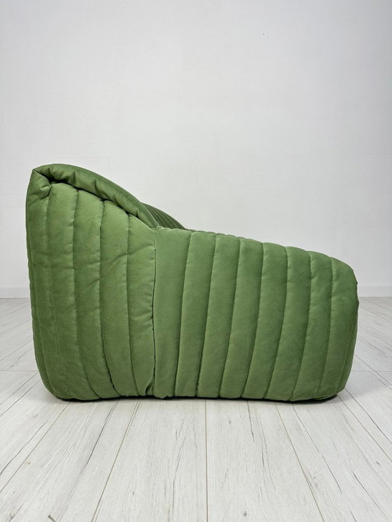Image 1 of Canapé Sandra vintage d'Annie Hiéronimus pour Cinna, velours vert, design français, années 1970