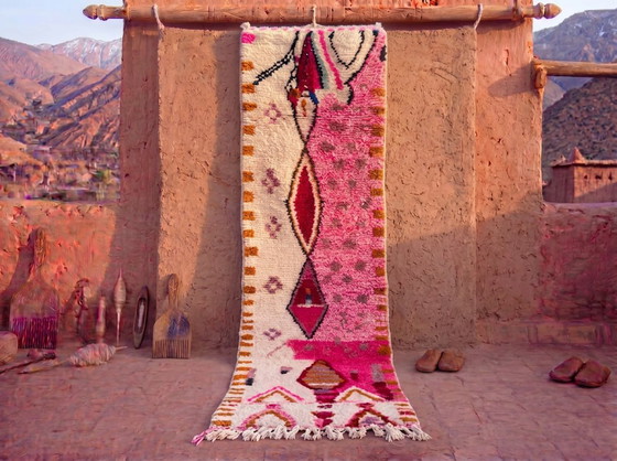 Handmade Boujad Wool Rug: Colorful Moroccan Berber Carpet I – Art Prints, Abstract (photo 3 of 17)