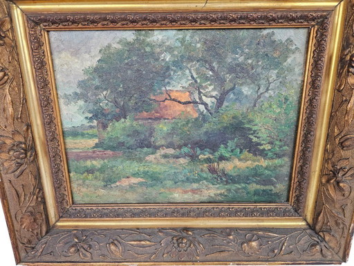 Oil on canvas - Landscape - signed - 1st quarter 20th century
