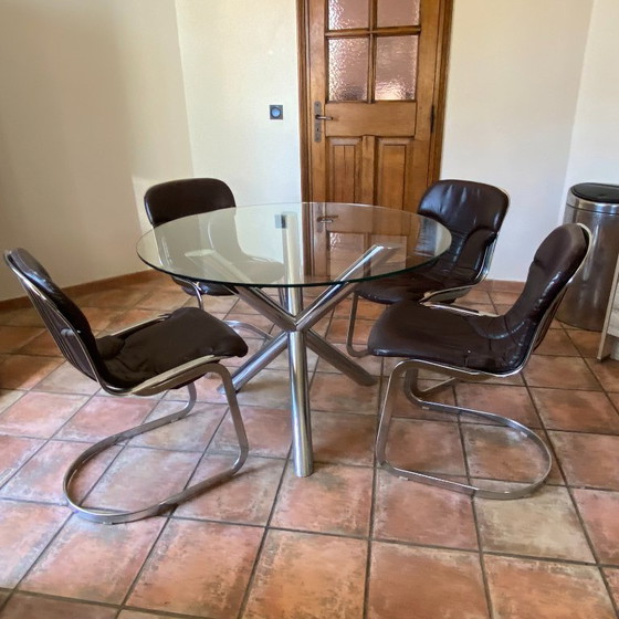 Image 1 of Table Renato Zevi pour Roche Bobois. 1970. Diam. 120cm 