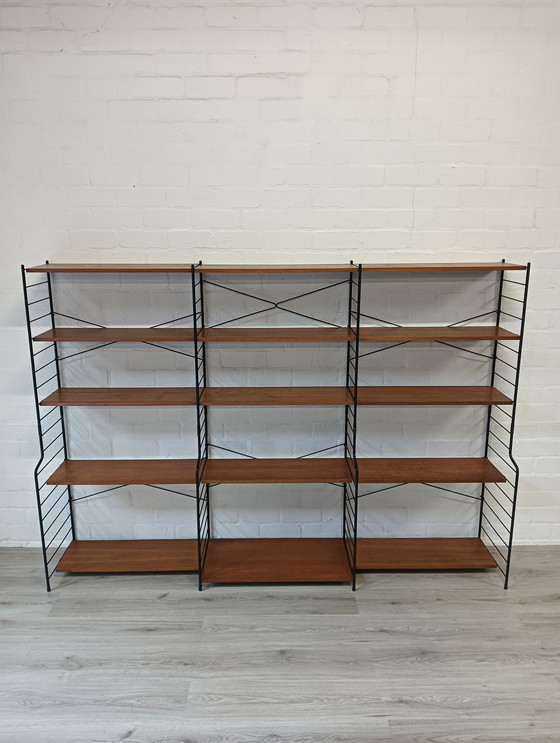 Image 1 of Mensola da parete modulare WHB, divisibile anche separatamente, impiallacciatura in teak