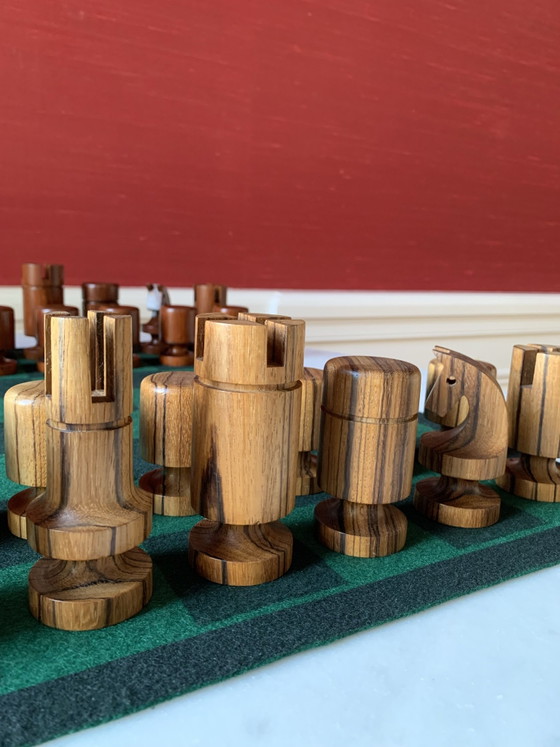 Original Carl Auböck III 60s Chess Set – Carl Auböck Werkstatten, Decorative Objects, Wood, Textile (photo 4 of 5)