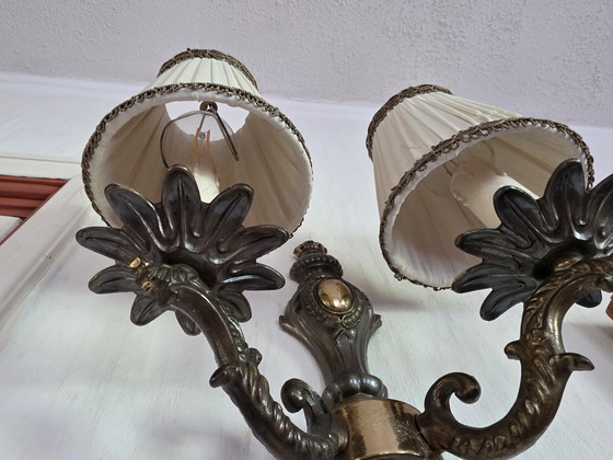 2 bedside lamps – Herda, Wall lights, Textile, Brass (photo 7 of 8)