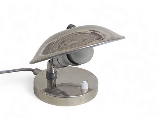 NAPAKO table lamp / bedside lamp, Josef Hůrka, 1930s, Art Deco – tafellampen, Metal, Chrome (photo 2 of 8)