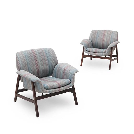 Image 1 of Pair of “849” armchairs by Gianfranco Frattini for Cassina, 1950s