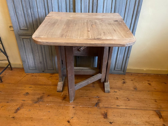 Image 1 of Mesa de cata de vinos Mesa plegable francesa del siglo XIX