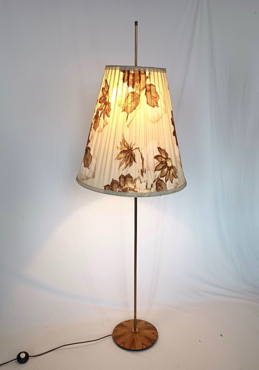 Lámpara de pie Tamed de los años sesenta con pantalla de flores 
