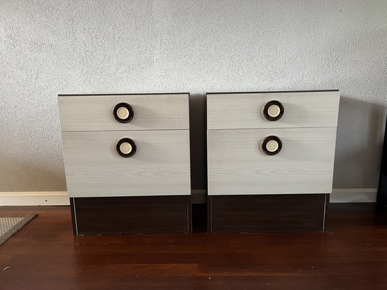 Image 1 of Due comodini vintage in stile spaziale degli anni '60/'70