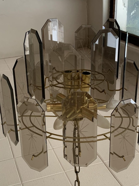 Vintage Ceiling Light, 1960s – Chandeliers, Wood, Chrome (photo 8 of 8)