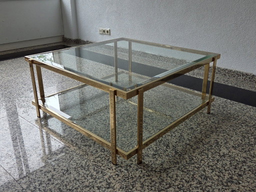 High-end Vintage Hollywood Regency Salontafel – 23kt Verguld – Jaren 70