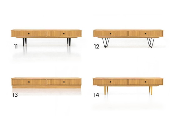 Image 1 of Buffet bas en chêne 2 tiroirs - L02