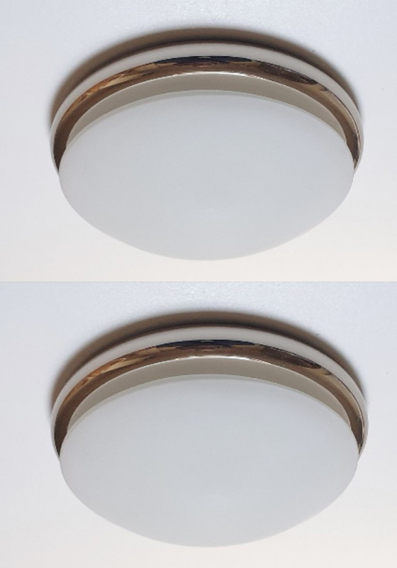 Image 1 of Rolf Krüger per Heinz Neuhaus Leuchten 2 lampade da soffitto