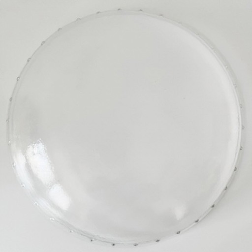 Cuenco de vidrio Kosta Bodo XL con pomos decorativos de vidrio transparente, años 80