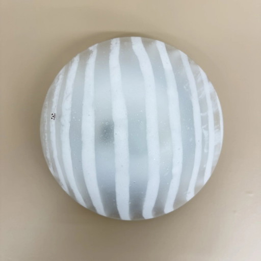 Peil & Putzler Glas-Deckenleuchte / Wandleuchte 'Zebra', 1970er Deutschland