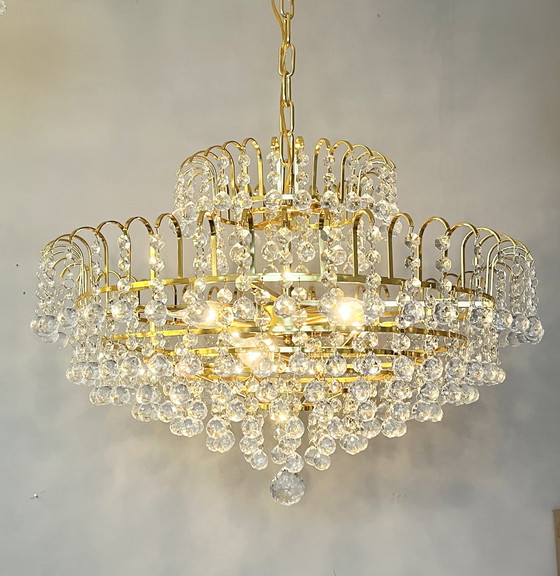 Image 1 of Crystal Large Chandelier Pendant Lamp Crystal Balls