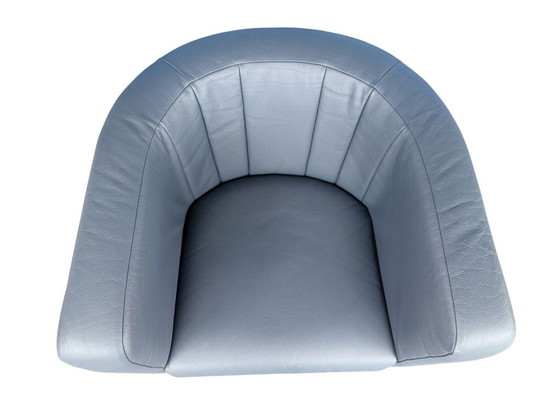 Image 1 of Zanotta Onda fauteuil in zwart leer van De Pas, D'Urbino & Lomazzi, 1985