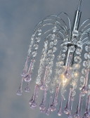 pink teardrop chandelier pendant lamp vintage