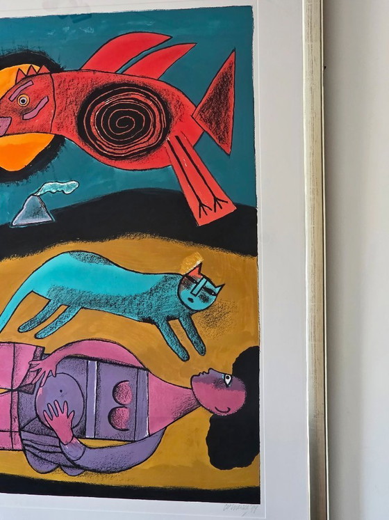 Image 1 of Corneille - Le grand Oiseau Du Desert & Le Reine Des Sables - 24/200 - 1999 - Firmado a mano