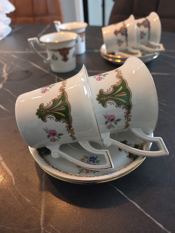 Image 1 of 6 kop en schotels vintage Rheinpfaltz Hartporzellan Duitsland