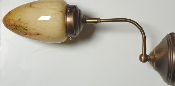 Image 1 of Art-Deco-Wandleuchte aus Opalglas
