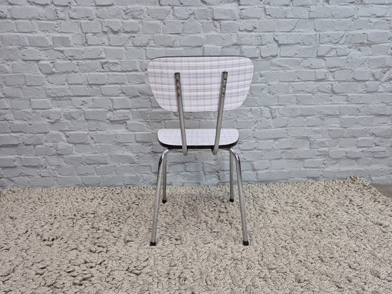 Set of 2 Vintage Design Kitchen Chairs by Brabantia, Checkered Formica, The Netherlands, 1960s (photo 11 of 12)