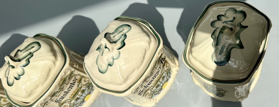 Image 1 of Heer - Tea container/box (4) - ceramic - hand-painted Germany - - 1960-1970