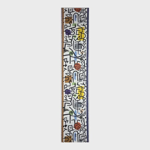 Tapiz tejido a mano Rich Harbour de Paul Klee | Arte textil de lana y algodón (31,5 × 163 pulgadas) – vloerkleden en tapijten