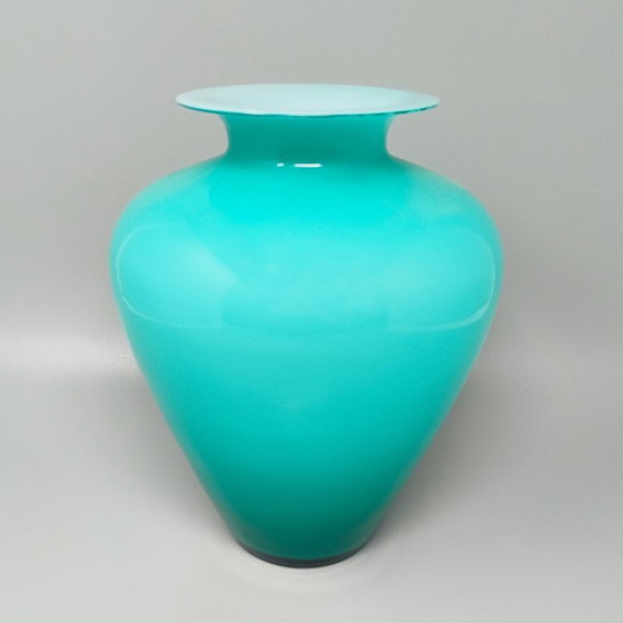 1970s Exquisite Murano Glass Aquamarine Vase by Ca' dei Vetrai – Ca dei Vetrai (photo 2 of 7)