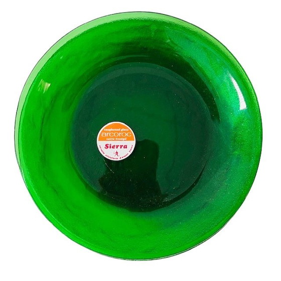 Image 1 of Set da colazione vintage in vetro verde Arcoroc Sierra anni '60