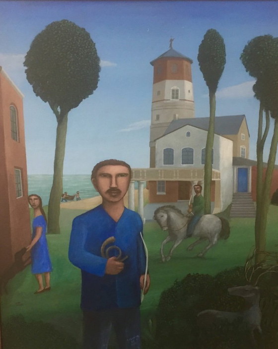 Image 1 of Gemälde von Gorki Bollar: Komposition mit Figuren II (1986, Original)