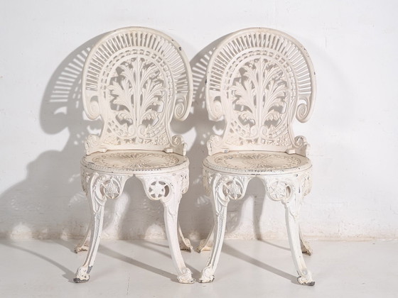 Conjunto de mesa y sillas de jardín Art Nouveau (c.1950). Set de 5 piezas – Conjuntos de jardín, Aluminium (photo 38 of 39)